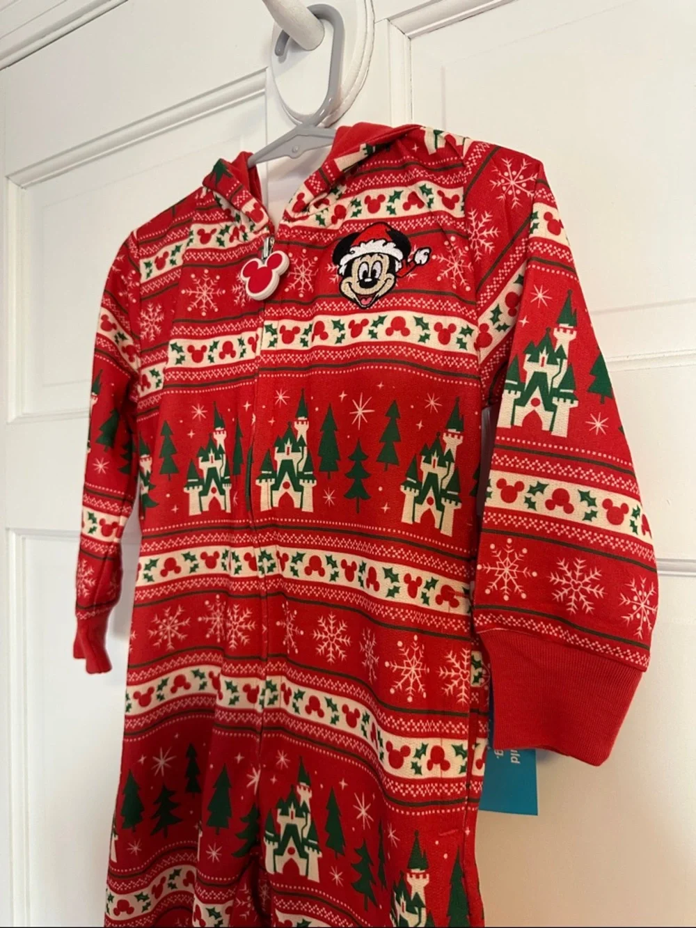 Disney Mickey Mouse Holiday Icon Kids One-Piece Pajamas NWT Never Worn